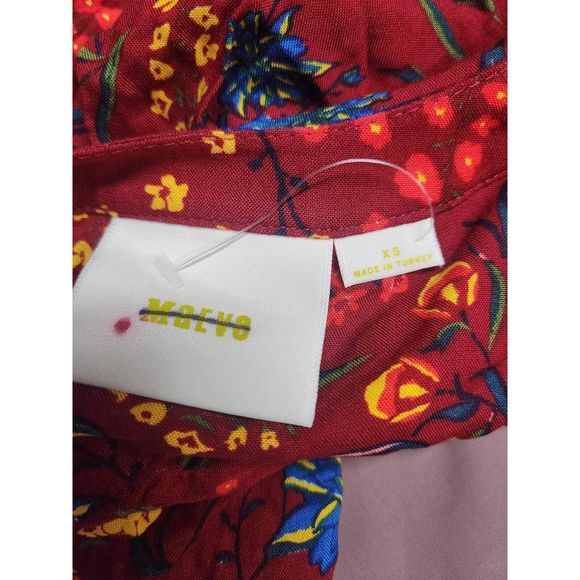 Anthropologie Maeve Printed Pintucked Blouse Size XS. B-8 - Picture 7 of 7